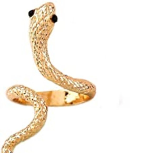 Adjustable Gold Snake Ring Boho Style - Picture 4 of 4